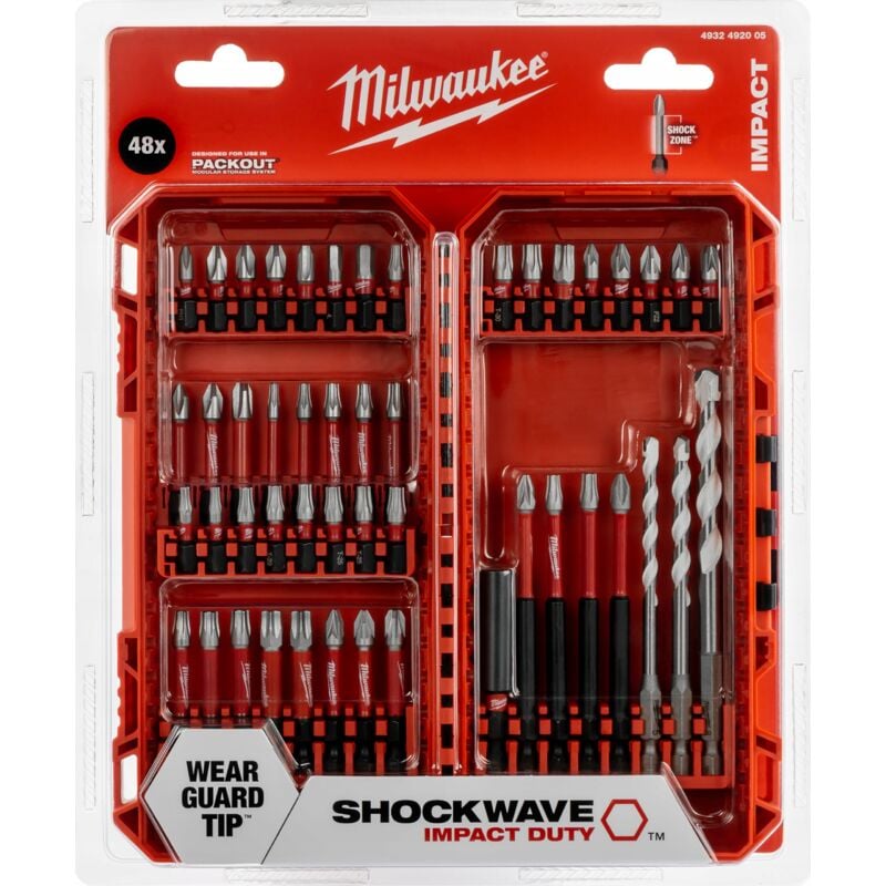 foto del prodotto milwaukee shockwave impact duty bit set 48 teilig 