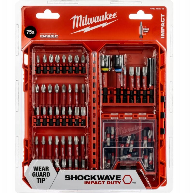 foto del prodotto milwaukee shockwave xl box tx bitsatz 75 tlg.