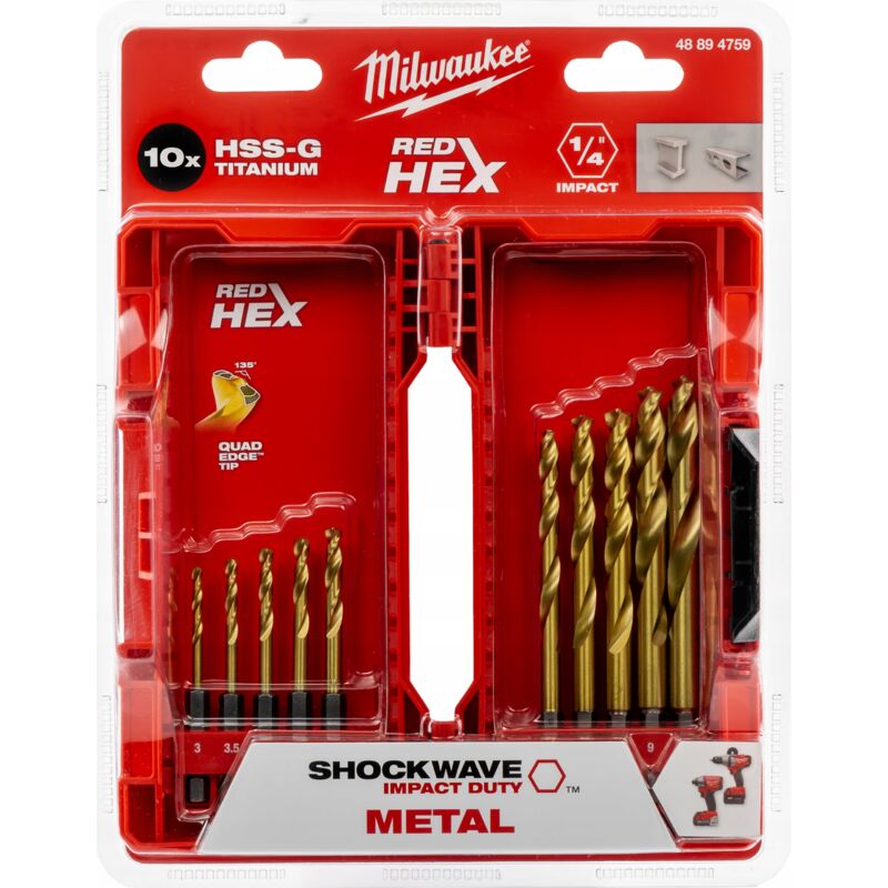 foto del prodotto milwaukee swave hss g blechbohrer 10er set