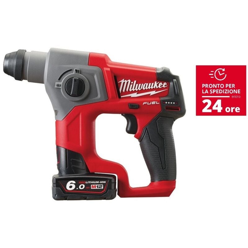foto del prodotto milwaukee tassellatore sds plus fuel m12 ch 602x batterie 6 ah