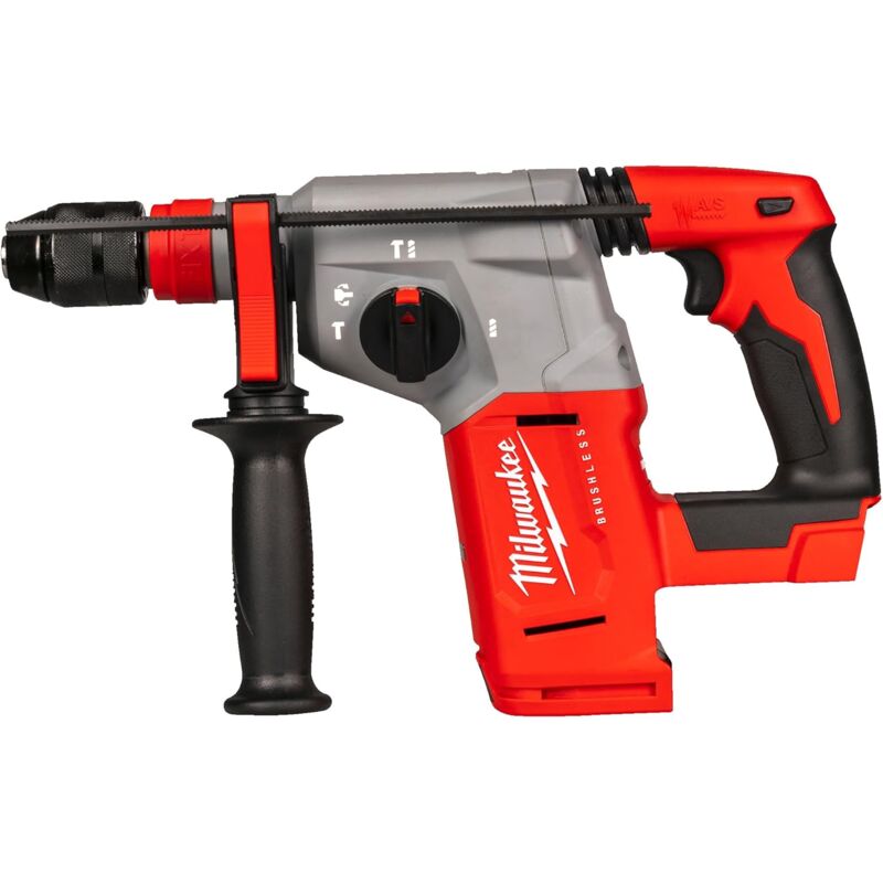 foto del prodotto milwaukee trapano m18 brushless sds plus 26 mm 4 modi con mandrino fixtec modello m18 blhx 0x 4933478891 hd box