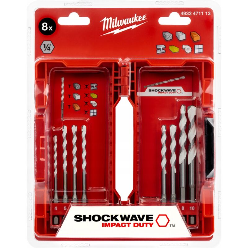 foto del prodotto milwaukee universalbohrer set 8 teilig 4 5 5,5x2 6 7 8 10