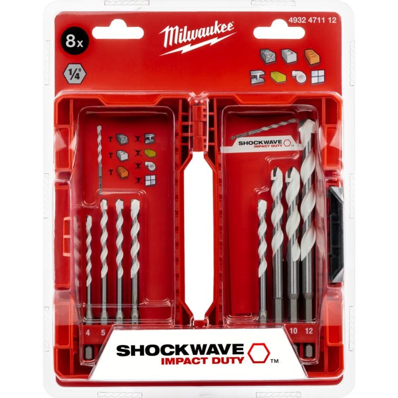 foto del prodotto milwaukee universalbohrer set 8 teilig 4 5 6 6 8 10 12