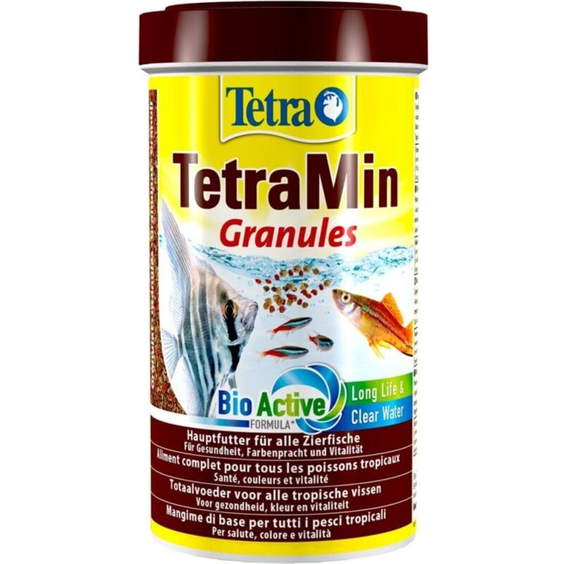 foto del prodotto min bioactive granules mangime in granuli per pesci marini e d acqua dolce formato 500 ml tetra