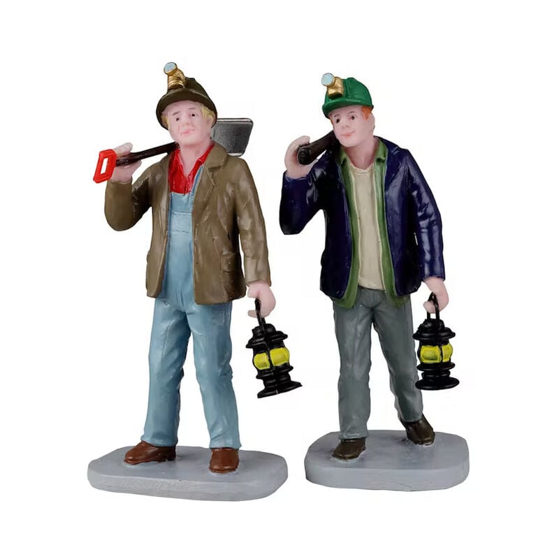 foto del prodotto minatori personaggi per villaggio di natale statuine natalizie lemax
