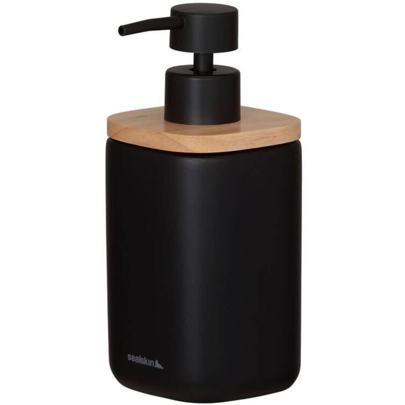 foto del prodotto mind dispenser per sapone 200 ml indipendente, nero sealskin