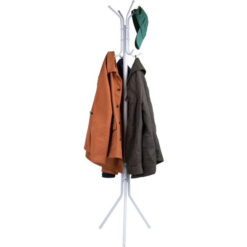 foto del prodotto mind reader alloy collection, appendiabiti con 8 ganci, in metallo, 37,5 x 41,9 x 175,3 cm, colore bianco