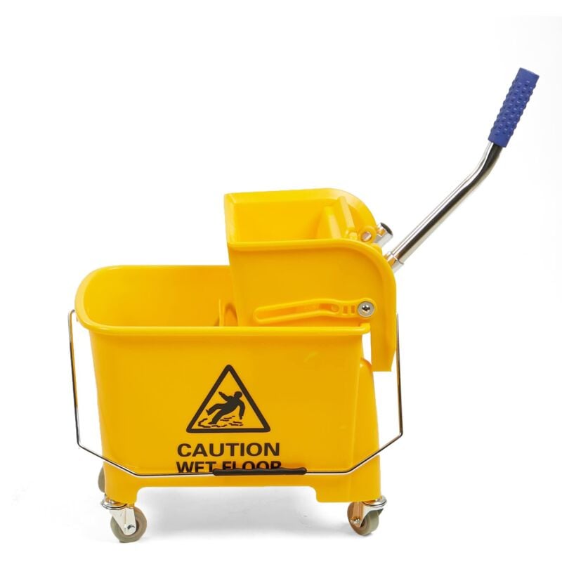 foto del prodotto mind reader secchio mobile per mocio resistente con strizzatore verso l alto, capacit 22 litri, 41 cm di lunghezza x 27 cm di larghezza x 61 cm di
