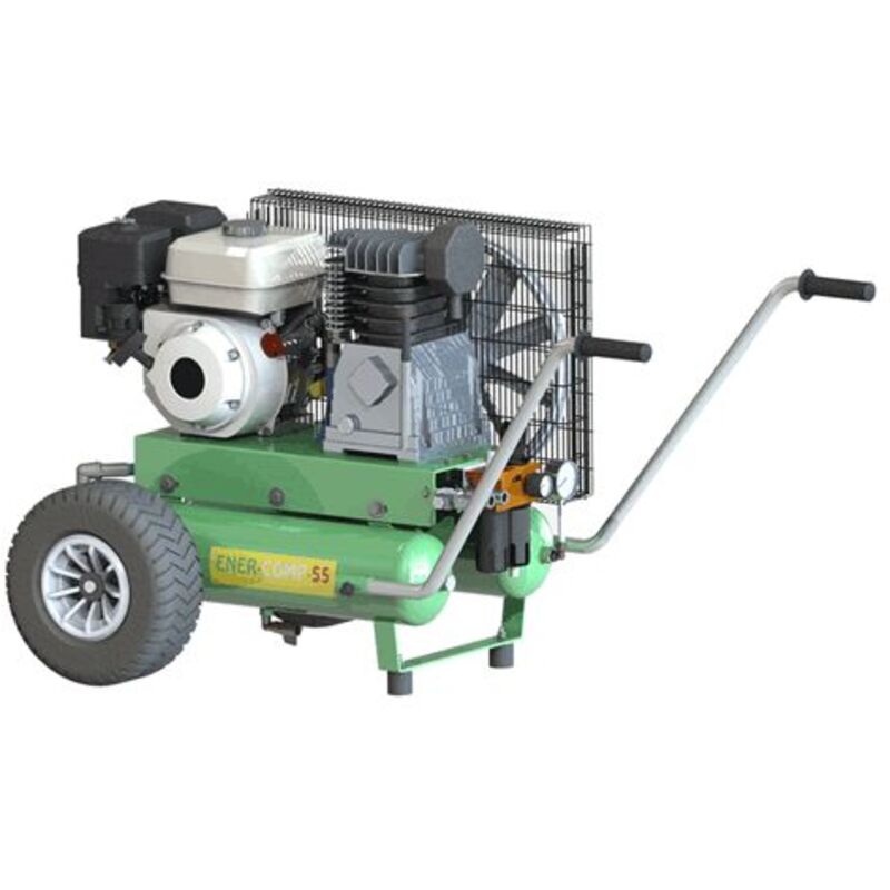 foto del prodotto minelli motocompressore enercomp 55 hp 4,8 a benzina serbatoio bi bombola 11 11 lt supporta fino a 2 abbacchiatori 4 forbici o 1 potatore a catena