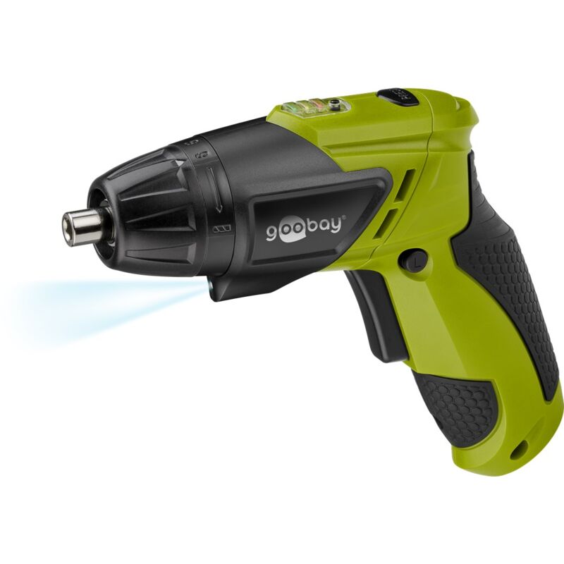 foto del prodotto mini avvitatore a batteria 3,6 v con luce led, incl. 3x 25 mm set di punte crv, 1x prolunga per punte, 2x punte da trapano.