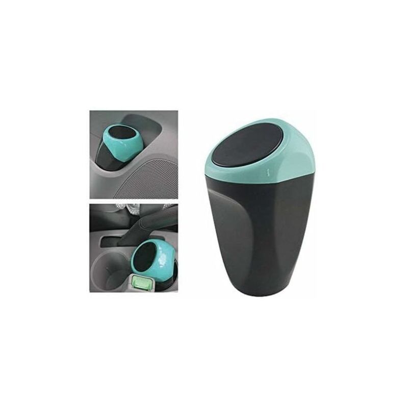 immagine 0 del prodotto mini bidone della spazzatura per auto, contenitore per rifiuti in plastica, 16x8 cm, contenitore per la spazzatura per interni auto ufficio casa