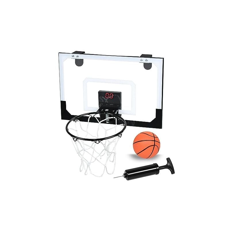 foto del prodotto mini canestro da basket canestro da basket per interni per la camera con palla tabellone da basket con tabellone segnapunti elettronico e suono set