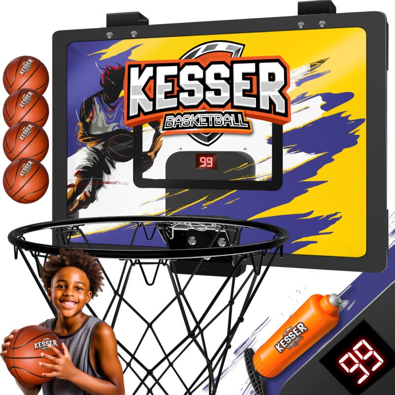 foto del prodotto mini canestro per la camera e l ufficio canestro da porta per interni ed esterni tabellone da basket per la camera dei bambini e montaggio a parete