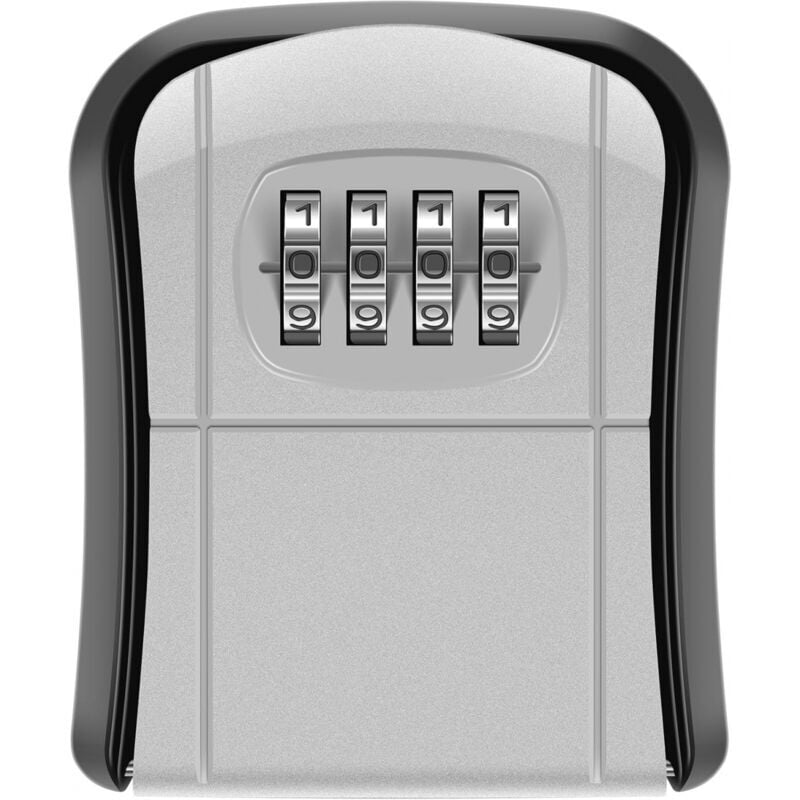 foto del prodotto mini cassaforte per chiavi da parete, grigia, per esterni, impermeabile, per casa, scuola, ufficio, fabbrica e garage.