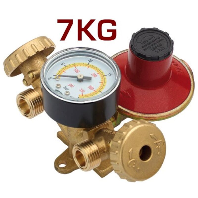foto del prodotto mini centralina 2 vie da 7kg con manometro senza flessibili bombole gas gpl