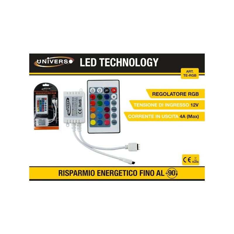 foto del prodotto mini centralina rgb controller per striscia led te-rgb