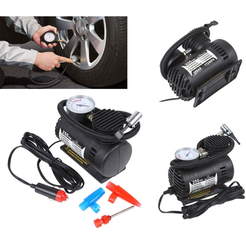 foto del prodotto mini compressore portatile 12v 250 psi per auto camper