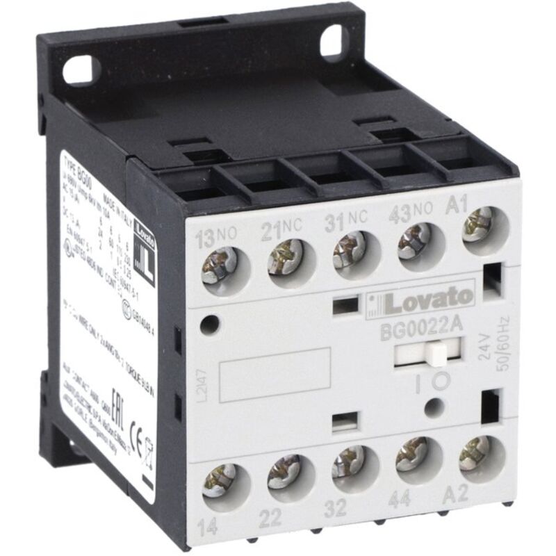 foto del prodotto mini contattore lovato bobina ac 24v 2na e 2nc 11bg0022a024