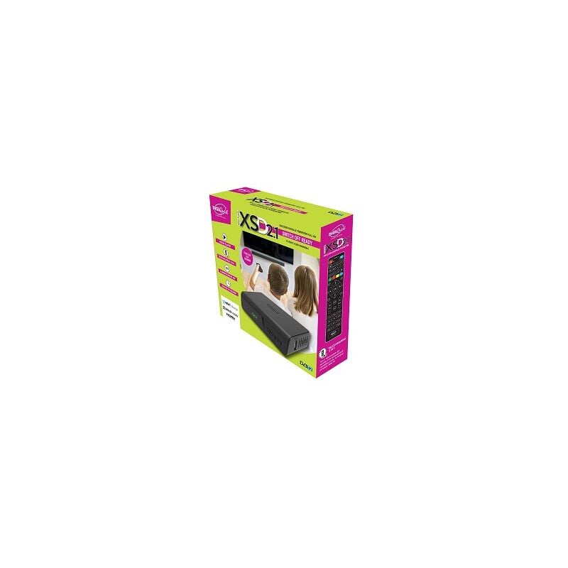 foto del prodotto mini decoder digitale terrestre xsd2.1,dvb t2, nero digiquest