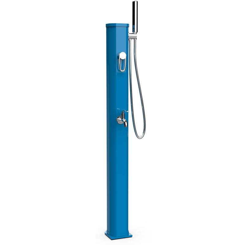 foto del prodotto mini doccia solare da giardino 20l miscelatore lavapiedi e doccetta blu capri