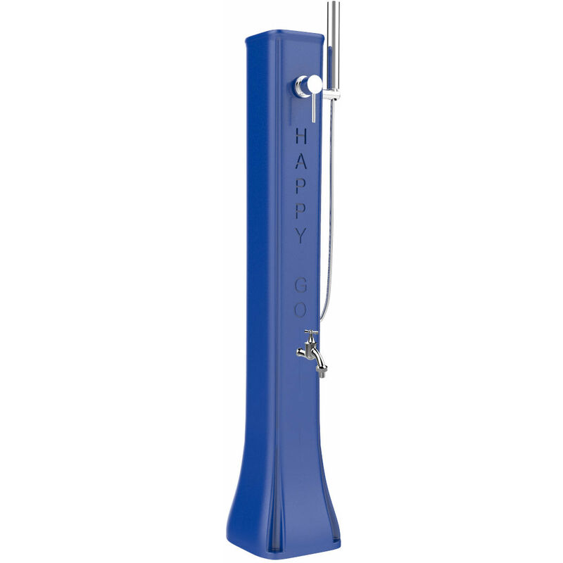 foto del prodotto mini doccia solare da giardino lavapiedi miscelatore e doccetta mobile arkema happy go blu