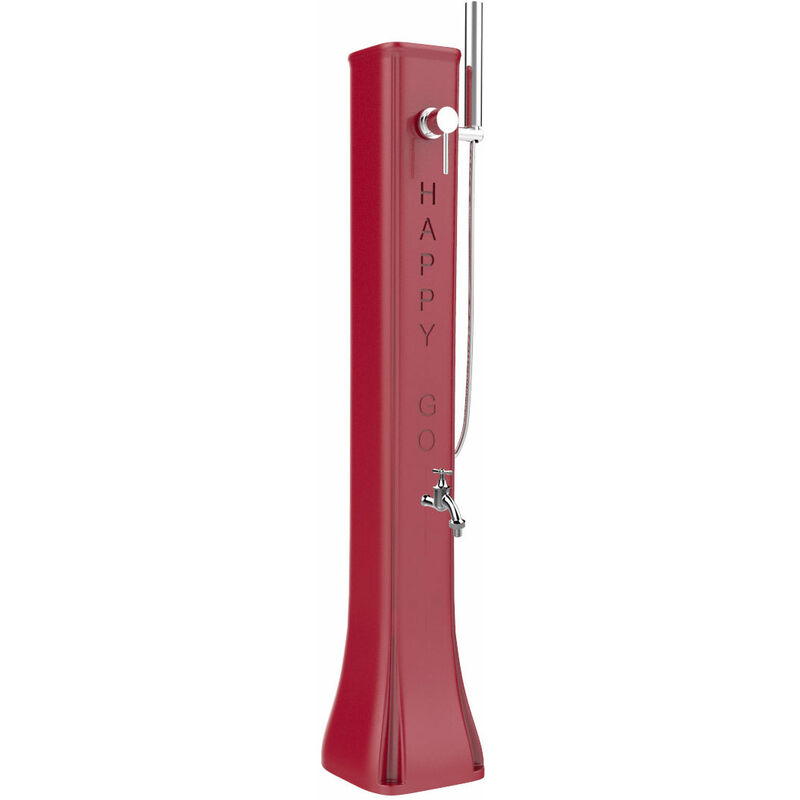 foto del prodotto mini doccia solare da giardino lavapiedi miscelatore e doccetta mobile arkema happy go cherry