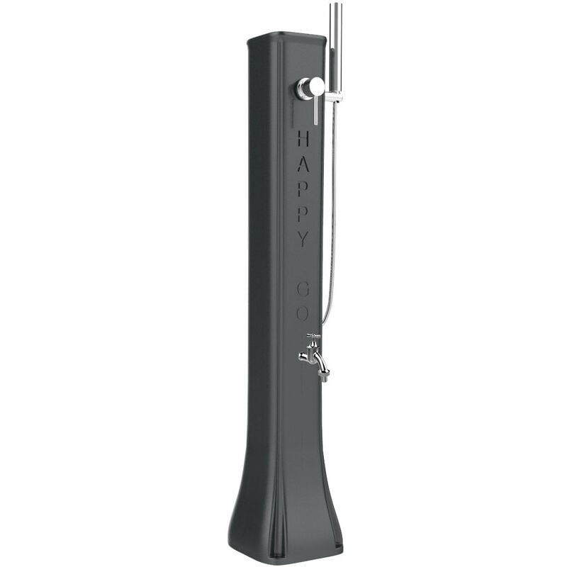 foto del prodotto mini doccia solare da giardino lavapiedi miscelatore e doccetta mobile arkema happy go grigio antracite