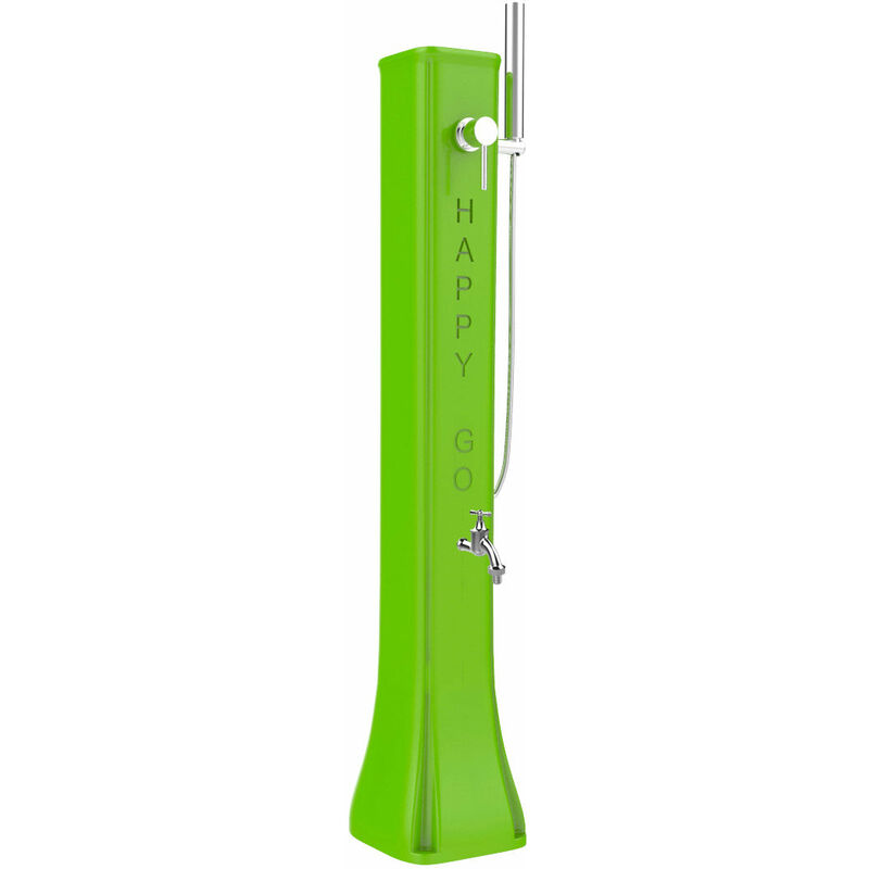 foto del prodotto mini doccia solare da giardino lavapiedi miscelatore e doccetta mobile arkema happy go verde chiaro