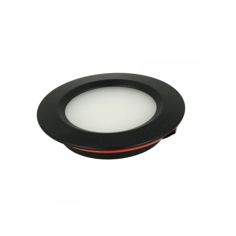 foto del prodotto mini faretto led da incasso carcassa nera rotondo 3w ac dc 12v dc 24v bianco neutro foro 50mm