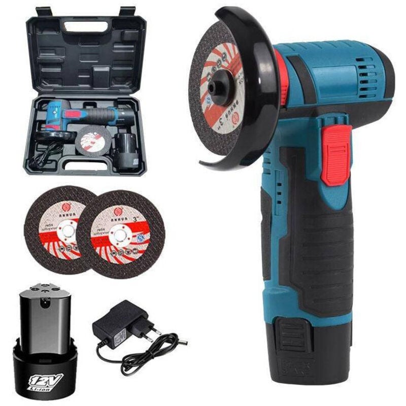 foto del prodotto mini flex smerigliatrice a batteria litio 12v 1.5ah disco 76mm portatile pratico - - trade shop traesio