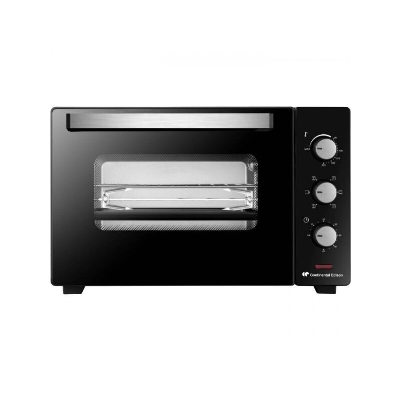 foto del prodotto mini forno continental edison mf38n nero l54,35 x a36,6 x p41,15 cm 38l