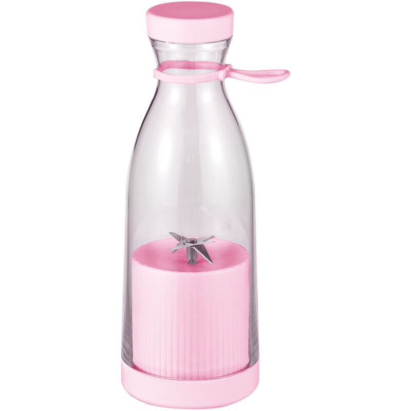 foto del prodotto mini frullatore elettrico portatile 380 ml, spremiagrumi, 6 lame per frullati, frapp , succhi di frutta, cibo, batteria ricaricabile incorporata per