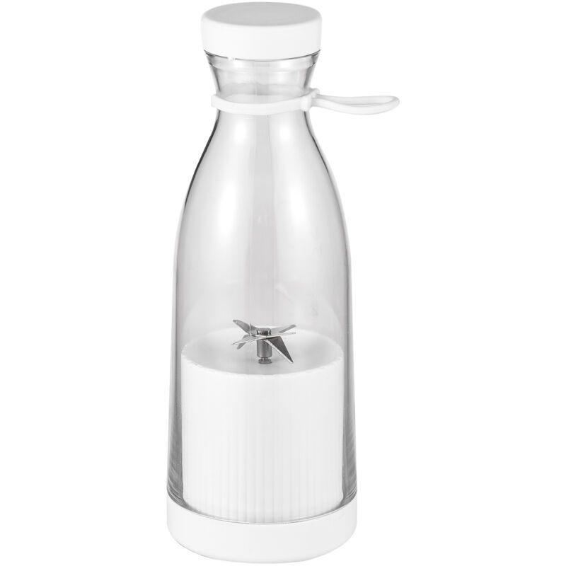 foto del prodotto mini frullatore elettrico portatile da 380 ml, spremiagrumi, 6 lame per frullati, frapp , succhi di frutta, cibo, batteria ricaricabile incorporata,