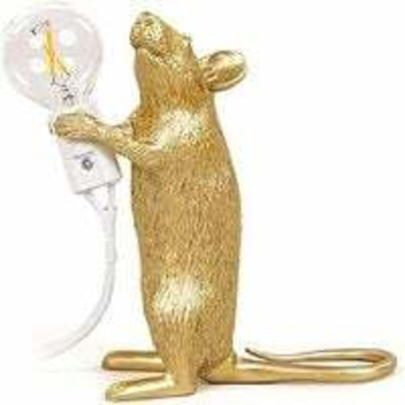 foto del prodotto mini lampada da tavolo a forma di topo in oro nordico creativo soggiorno sala da pranzo camera da letto negozio di abbigliamento illuminazione e12