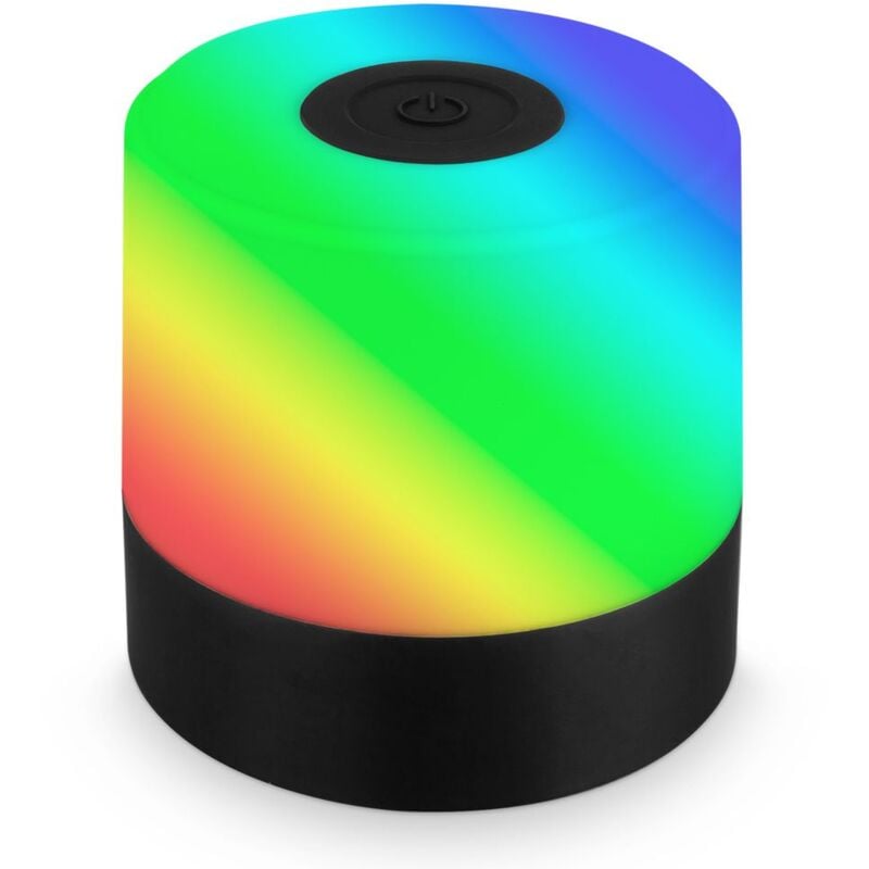 foto del prodotto mini lampada da tavolo a led ricaricabile ip44, luce colorata e bianca, lampada da tavolo rgb, cambio colore, touch, luce mobile, lampada da tavolo a