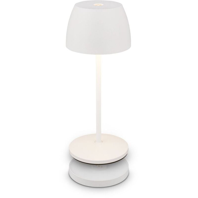 foto del prodotto mini lampada da tavolo a led senza fili ip44 lampada da tavolo a batteria per esterni interni stazione di ricarica