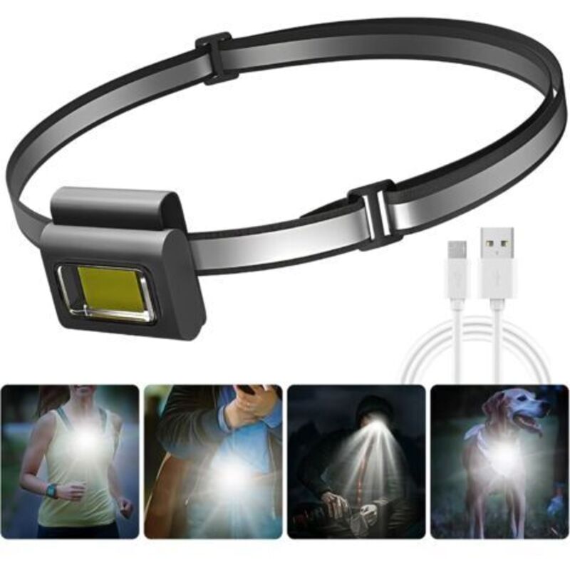 foto del prodotto mini lampada frontale a led con clip, luce di corsa, potente lampada con clip magnetica, luce per cani, luce di emergenza, lampada con clip