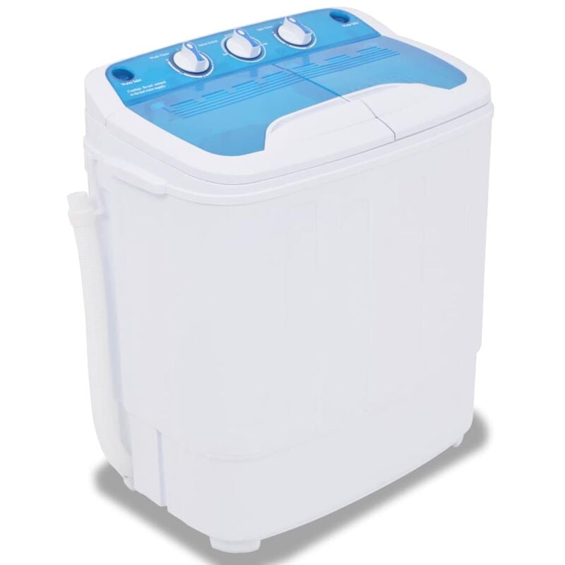 foto del prodotto mini lavatrice a vaschetta singola con timer in plastica blu e bianco vari modelli modelli 5.6 kg