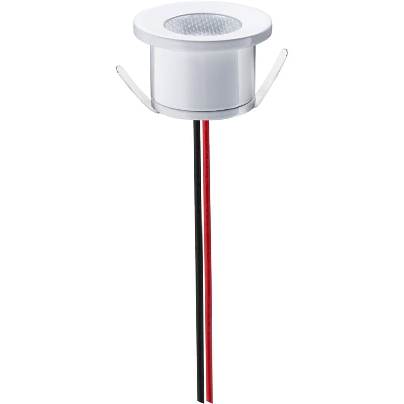 foto del prodotto mini led spot integrato 1w bianco caldo 3000k dc12v perforazione 25mm 120lm 1