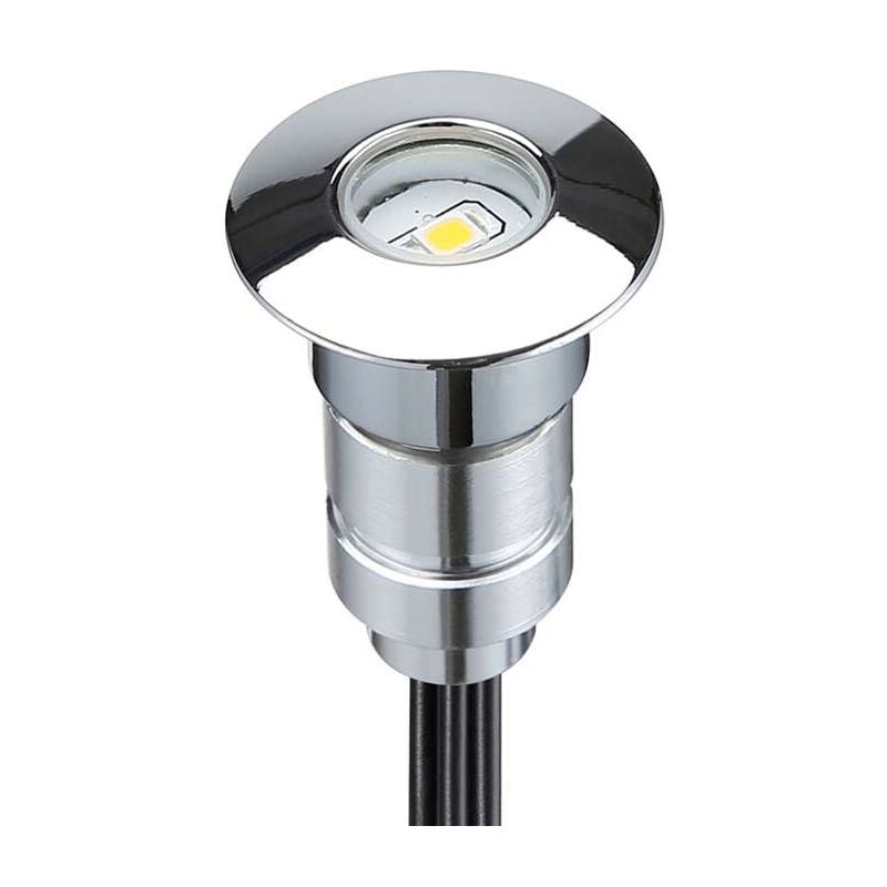 foto del prodotto mini led spot integrato rotondo 0.3w dc12v diametro 24mm impermeabile ip67 bianco caldo 2700k