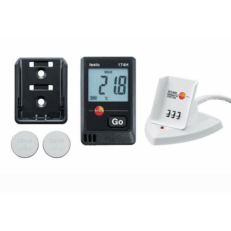 foto del prodotto mini logger di temperatura umidità con set usb 174h testo 0572 0566