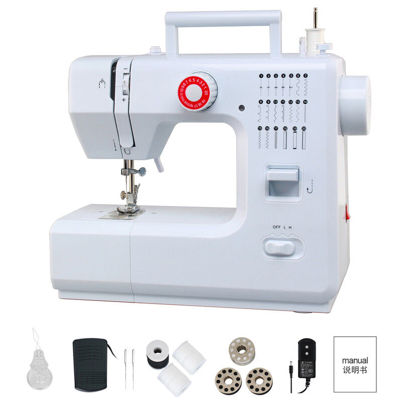 foto del prodotto mini macchina da cucire da 20 punti macchina da cucire elettrica multifunzionale per uso domestico con pedale dewin