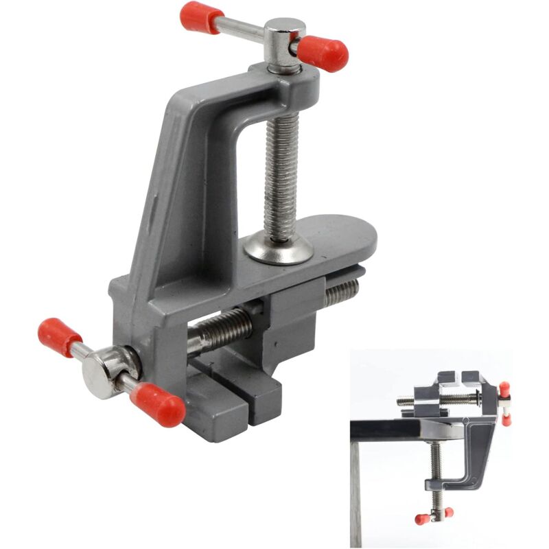 foto del prodotto mini morsa da tavolo regolabile universale girevole a 360 per piccoli oggetti artigianali strumenti per la creazione di gioielli riparazione