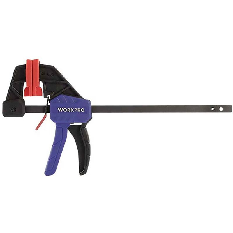 foto del prodotto mini morsetto rapido a una mano workpro workpro wp232034 dimensione del prodotto, lunghezza 100 mm