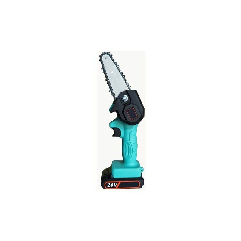 foto del prodotto mini motosega elettrica a batteria da 4 pollici con motore brushless, leggera da 0,7 kg con una mano, potatrice per motosega per taglio del legno di