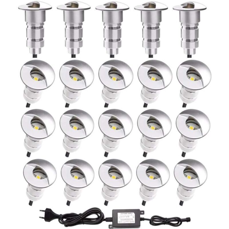 foto del prodotto mini pack spot led integrati sp e01 all inclusive bianco caldo 2700k 11 faretti led senza telecomando