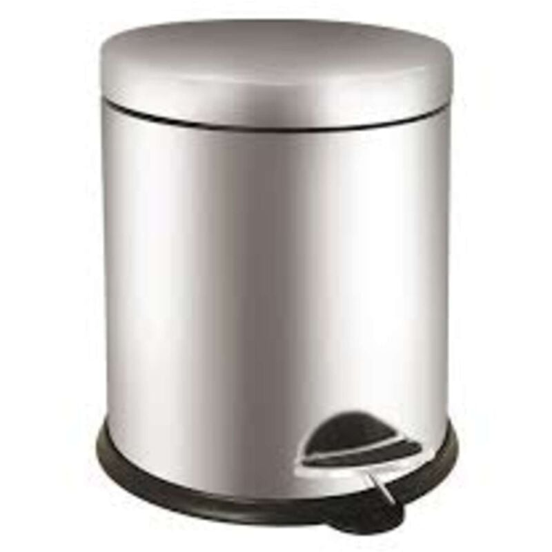 foto del prodotto mini pattumiera pedale lt.5 inox 913050 22,3x22,3x26,5 cm