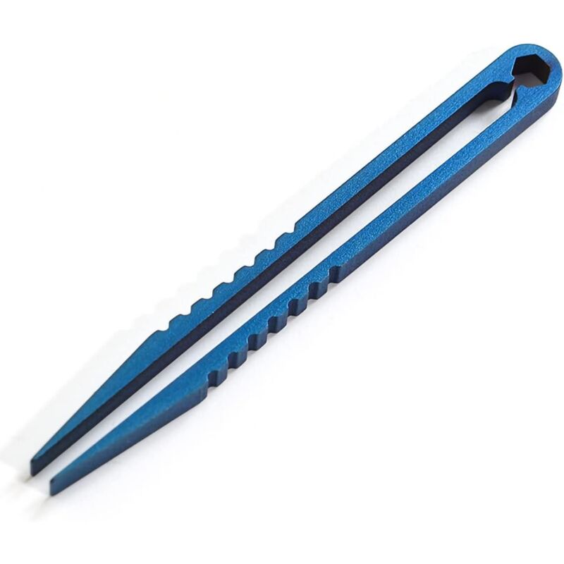 foto del prodotto mini pincettes compactes l g res portables, fabrication de mod les d outils edc. randonn e en camping de voyage de survie en plein air bleu .