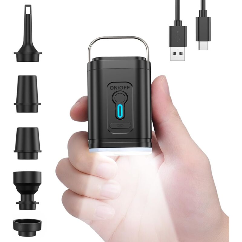 foto del prodotto mini pompa d aria per gonfiabile portatile elettrico di tipo c ricaricabile gonfiabile sgonfiabile per piscina cuscino d aria galleggiante per anello