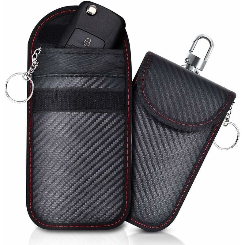 foto del prodotto mini portachiavi portatile anti rfid per auto confezione da 2 , portachiavi anti rfid per accesso senza chiave, portachiavi antifurto 138 cm 